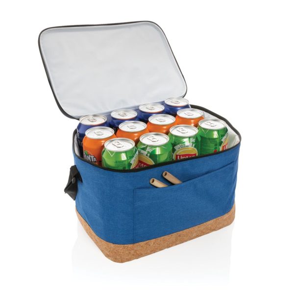 Impact AWARE™ XL RPET two tone cooler bag with cork detail P422.355