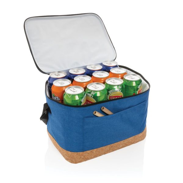 Impact AWARE™ XL RPET two tone cooler bag with cork detail P422.355