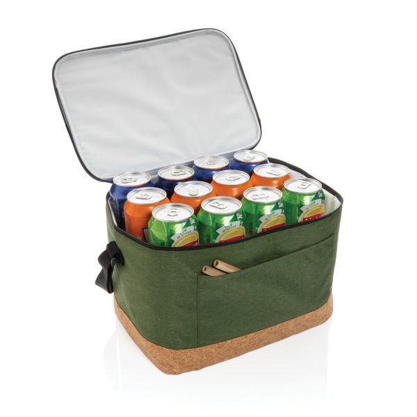 Impact AWARE™ XL RPET two tone cooler bag with cork detail P422.357