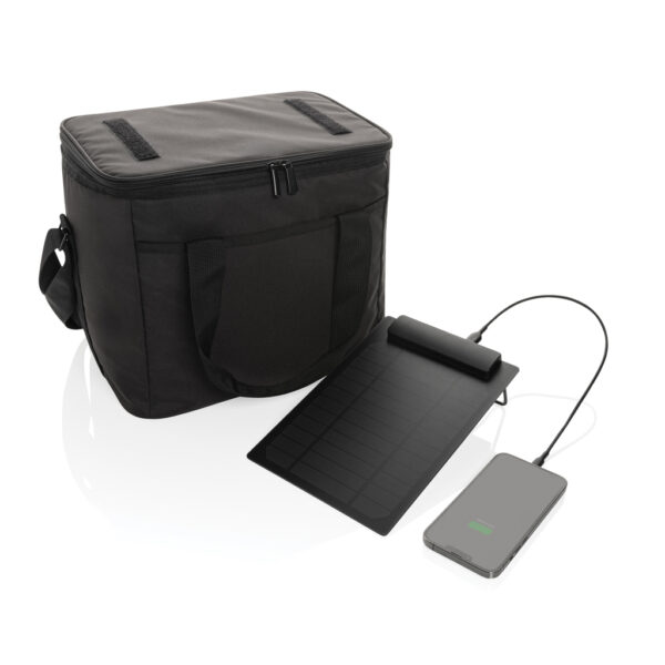 Pedro AWARE™ RPET deluxe cooler bag with 5W solar panel P422.511