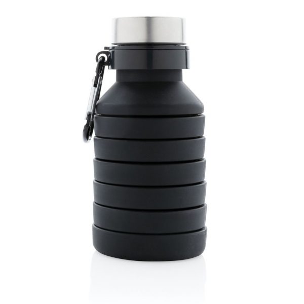 Leakproof collapsible silicone bottle with lid P432.621