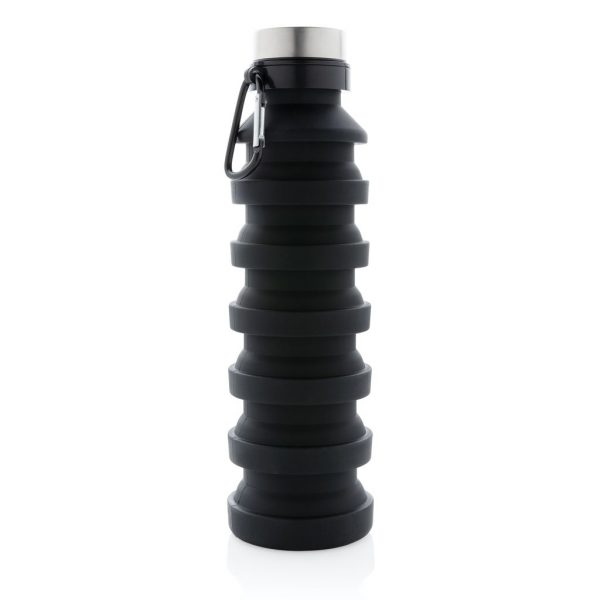 Leakproof collapsible silicone bottle with lid P432.621