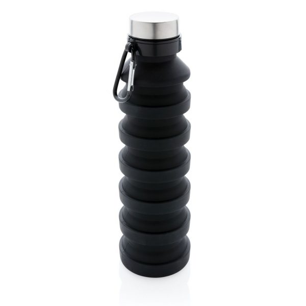 Leakproof collapsible silicone bottle with lid P432.621