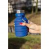 Leakproof collapsible silicone bottle with lid P432.625