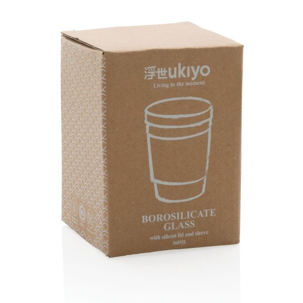 Ukiyo borosilicate glass with silicone lid and sleeve P432.702
