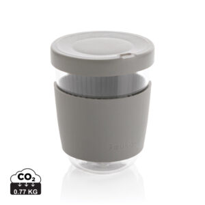 Ukiyo borosilicate glass with silicone lid and sleeve P432.702
