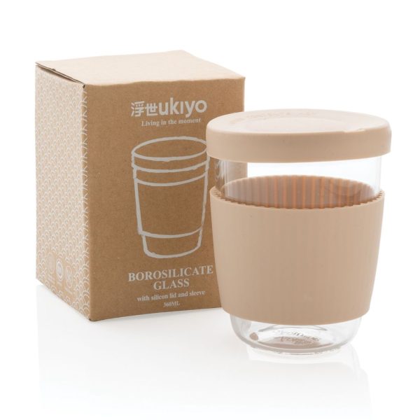 Ukiyo borosilicate glass with silicone lid and sleeve P432.709