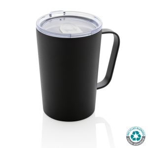 RCS Recycled stainless steel modern vacuum mug with lid P433.051