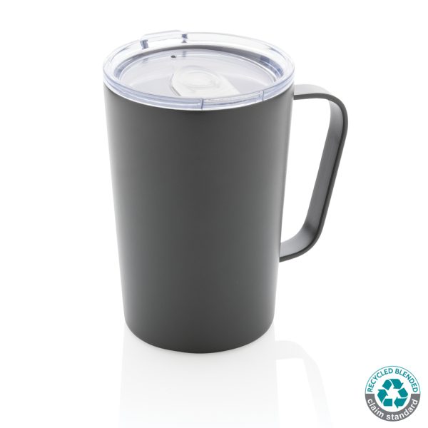 RCS Recycled stainless steel modern vacuum mug with lid P433.052