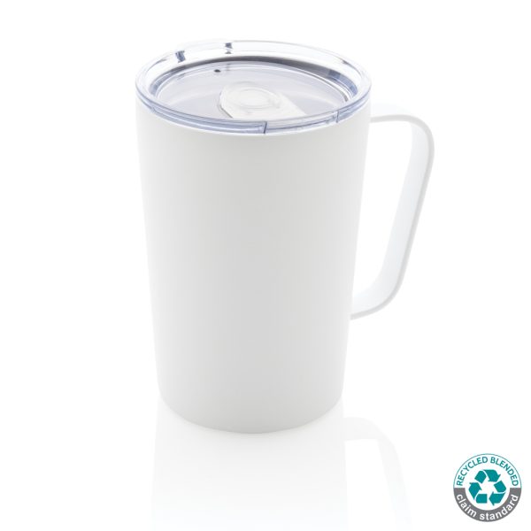 RCS Recycled stainless steel modern vacuum mug with lid P433.053