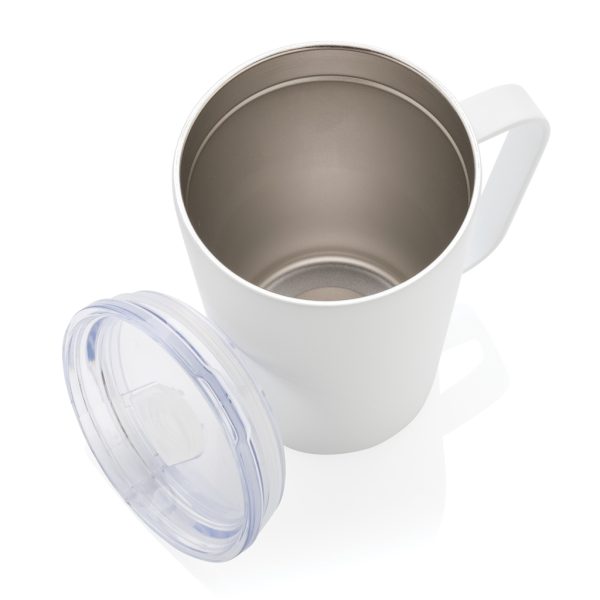 RCS Recycled stainless steel modern vacuum mug with lid P433.053
