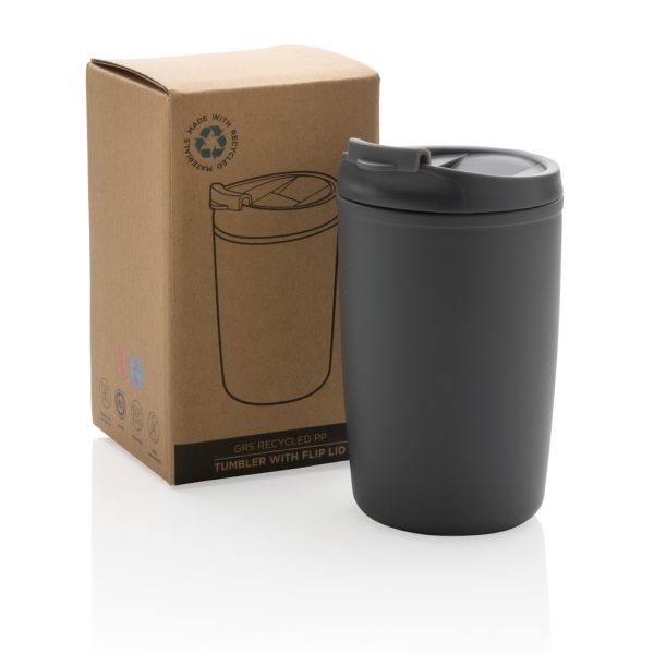 GRS Recycled PP tumbler with flip lid P433.082