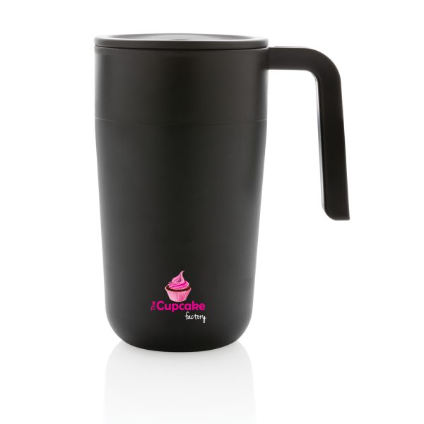 GRS Recycled PP and SS mug with handle P433.231