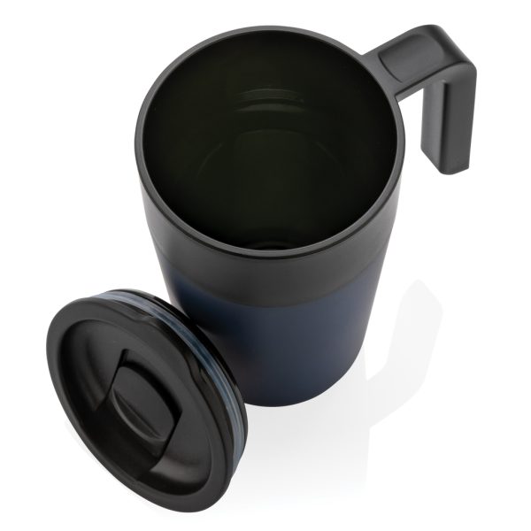 GRS Recycled PP and SS mug with handle P433.235