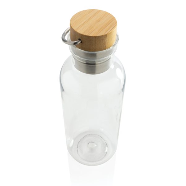 GRS RPET bottle with FSC bamboo lid and handle P433.260