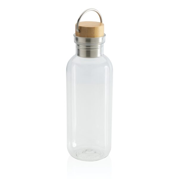 GRS RPET bottle with FSC bamboo lid and handle P433.260