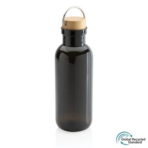 GRS RPET bottle with FSC bamboo lid and handle P433.261