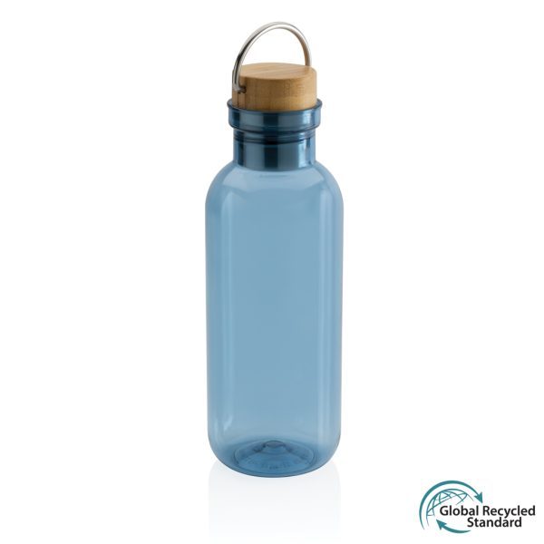 GRS RPET bottle with FSC bamboo lid and handle P433.265