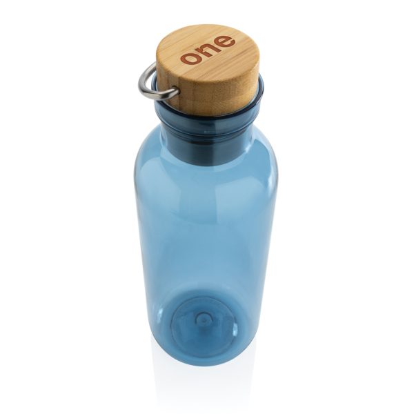GRS RPET bottle with FSC bamboo lid and handle P433.265