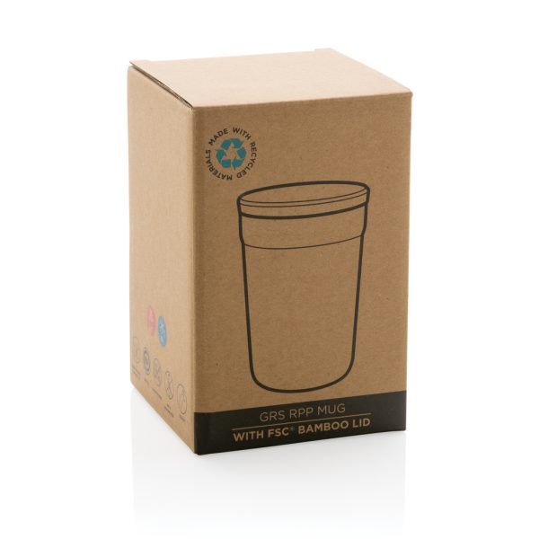 GRS RPP mug with FSC® bamboo lid P433.292