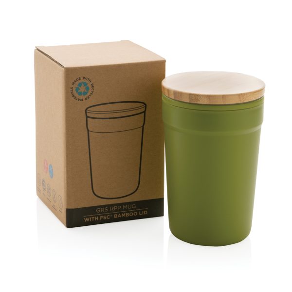 GRS RPP mug with FSC® bamboo lid P433.297