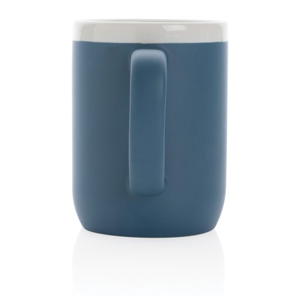 Ceramic mug with white rim P434.095