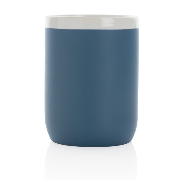 Ceramic mug with white rim P434.095