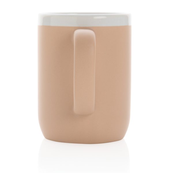 Ceramic mug with white rim P434.099