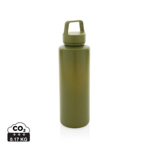 RCS certified recycled PP water bottle with handle P435.017