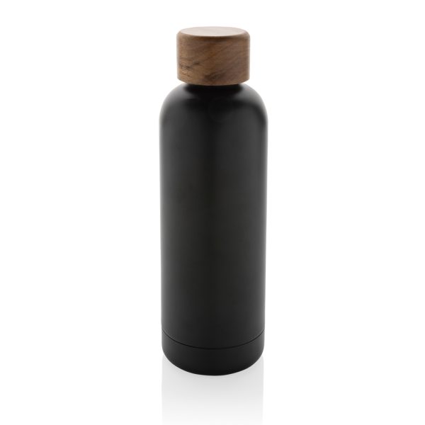 Wood RCS certified recycled stainless steel vacuum bottle P435.531