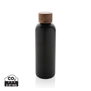 Wood RCS certified recycled stainless steel vacuum bottle P435.531