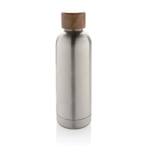 Wood RCS certified recycled stainless steel vacuum bottle P435.532
