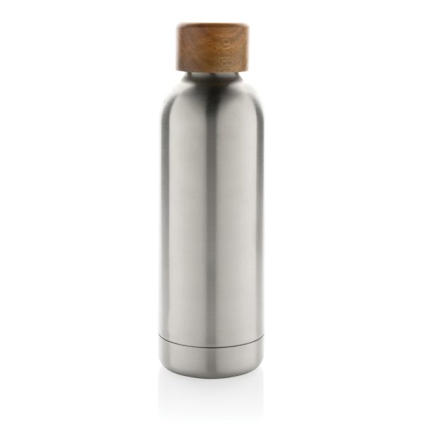 Wood RCS certified recycled stainless steel vacuum bottle P435.532