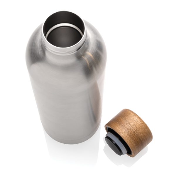 Wood RCS certified recycled stainless steel vacuum bottle P435.532