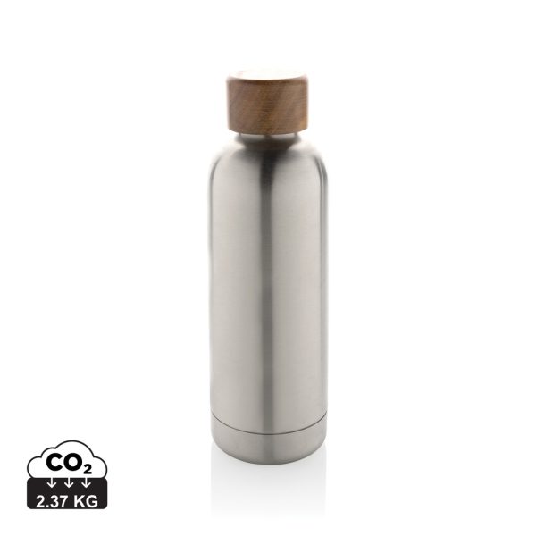 Wood RCS certified recycled stainless steel vacuum bottle P435.532