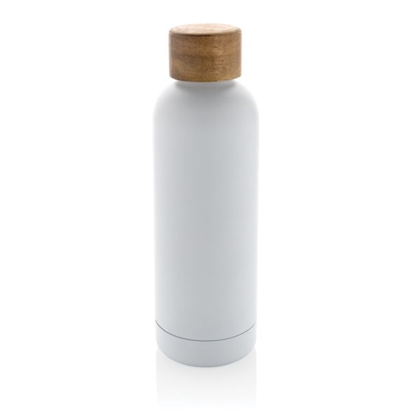 Wood RCS certified recycled stainless steel vacuum bottle P435.533