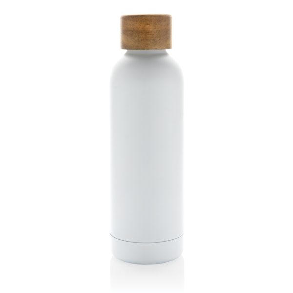 Wood RCS certified recycled stainless steel vacuum bottle P435.533