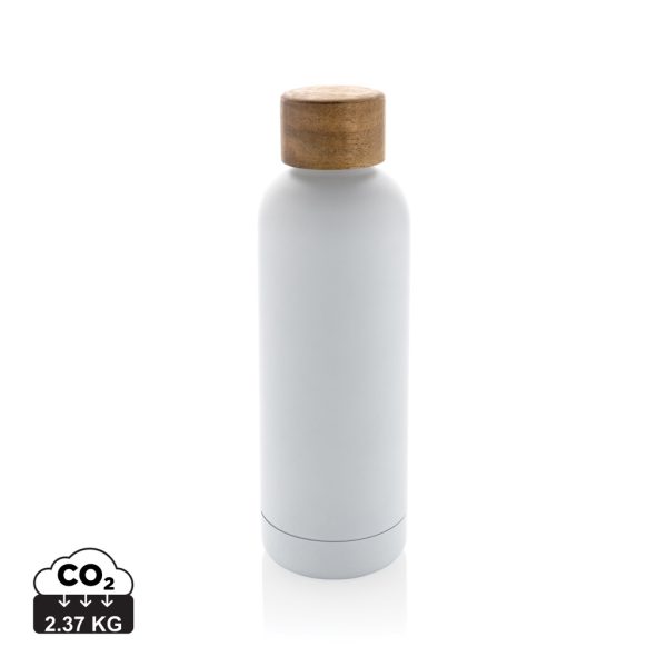 Wood RCS certified recycled stainless steel vacuum bottle P435.533