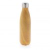 Vacuum insulated ss bottle with wood print P436.486