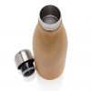 Vacuum insulated ss bottle with wood print P436.486
