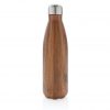 Vacuum insulated ss bottle with wood print P436.489