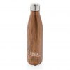 Vacuum insulated ss bottle with wood print P436.489