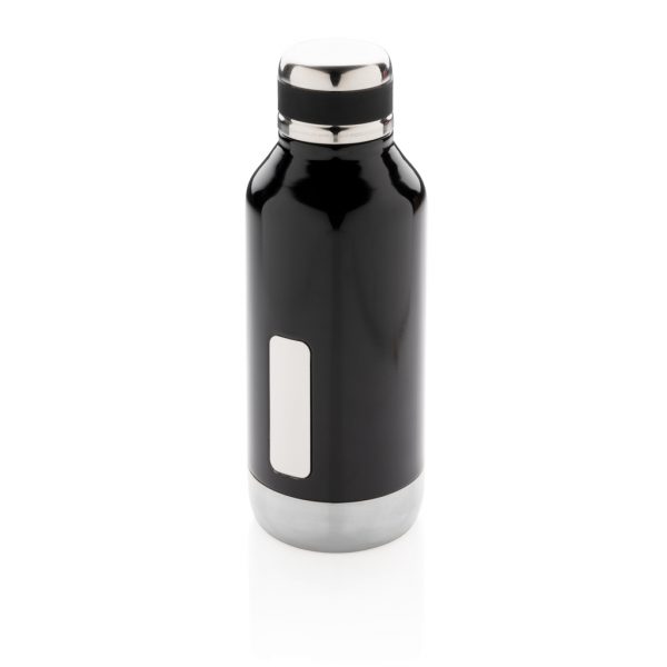 Leak proof vacuum bottle with logo plate P436.671