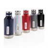 Leak proof vacuum bottle with logo plate P436.671