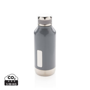 Leak proof vacuum bottle with logo plate P436.672