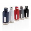 Leak proof vacuum bottle with logo plate P436.673