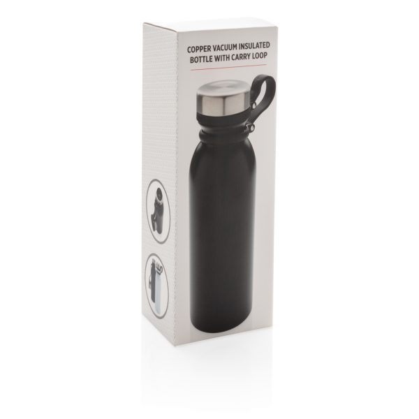 Copper vacuum insulated bottle with carry loop P436.711