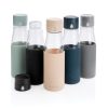 Ukiyo glass hydration tracking bottle with sleeve P436.727