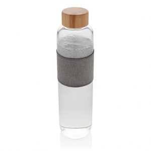 Impact borosilicate glass bottle with bamboo lid P436.770