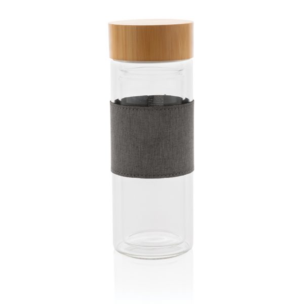 Impact double wall borosilicate glass bottle P436.780